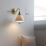Load image into Gallery viewer, Brass Ceramic Wall Light

