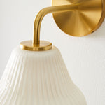 Load image into Gallery viewer, Rivrona Ribbed Glass Wall Sconce - Elegant Modern Lighting for Hallway &amp; Bedroom

