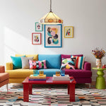 Charger l’image dans la visionneuse de la galerie, Suspension en vitrail vintage TF Nevada - Éclairage artisanal en verre d'art pour les salles à manger