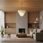 Load image into Gallery viewer, Lumvey Glass Round Chandelier - Elegant Pendant Light for Dining Room and Living Room
