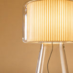 Załaduj obraz do przeglądarki galerii, Natural Glass Table Lamp With Fabric Shade