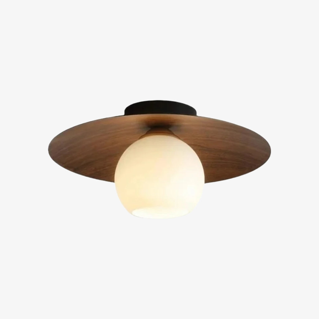 Domebora Vintage Style Dome Light Round Glass Flush Mount Lighting for Kitchen and Dining N05