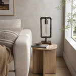 Cargar imagen en el visor de la Galería, Industrial pipe table lamp beside a sofa
