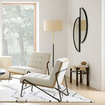 Load image into Gallery viewer, Mavora Adjustable Floor Lamp - Modern Telescoping Light with Linen Shade for Reading
