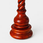 Afbeelding laden in galerijweergave, floral fabric and carved wood table lamp