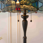 Load image into Gallery viewer, TF Dragonfly Motif Floor Lamp – Vintage Stained-Glass for Living Rooms