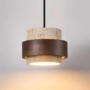 Lampa wisząca z wtyczką Cole z trawertynu