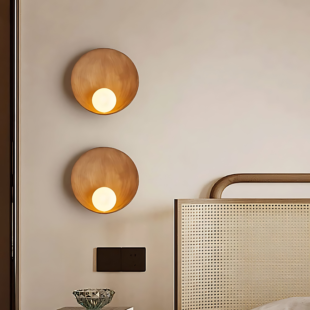 Lámpara de Pared Japandi Moderna de Resina y Metal Serenity