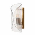Load image into Gallery viewer, Vintage Ripple Glass Wall Sconce