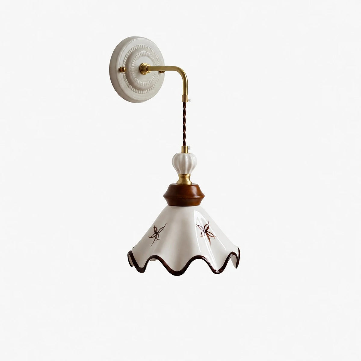 main hand-painted ceramic wall sconce