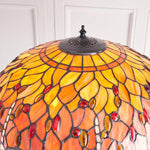 Load image into Gallery viewer, TF Dragonfly Motif Floor Lamp – Vintage Stained-Glass for Living Rooms