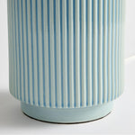 Afbeelding laden in galerijweergave, Ceruna minimalistische keramische tafellamp - keramische voet met een linnen lampenkap