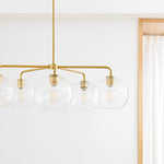 Load image into Gallery viewer, Selvion Elegant 5-Light Globe Chandelier – Modern Glass Pendant Lighting Fixture
