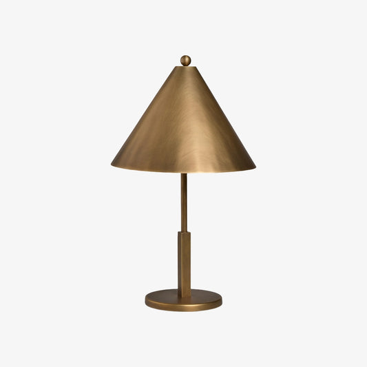 Lámpara de Mesa Aurecyl — Lámpara de Mesa Metálica Cónica y Elegante con Acabado Estilo Vintage para Sala