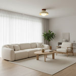 Load image into Gallery viewer, Elystra Modern Ceiling Light Minimalist Glass Shade Metal Fixture for Living Room Kitchen Hallway