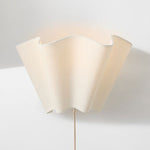 Load image into Gallery viewer, Oslan Modern Plug-In Sconce - Scalloped Ivory Linen Shade Wall Lamp
