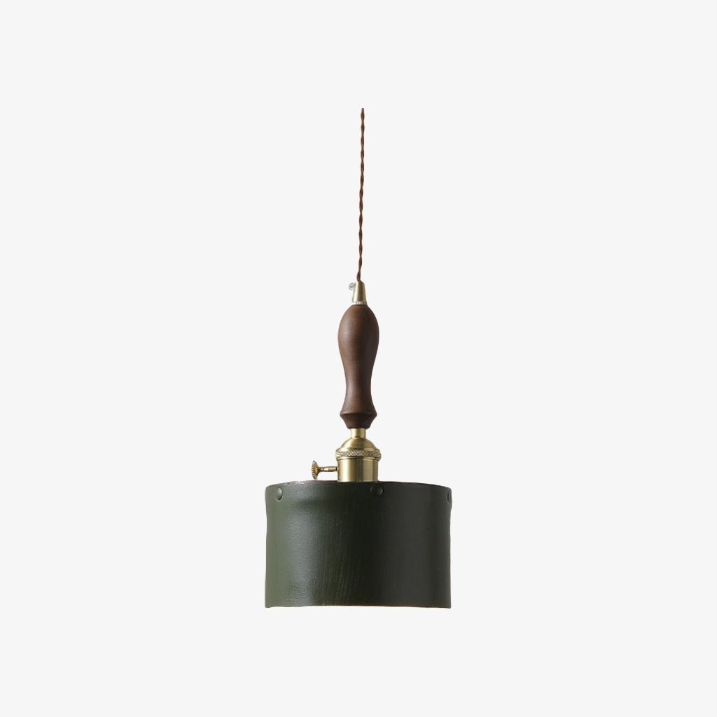 Modern Minimalist Leather Shade Pendant Light