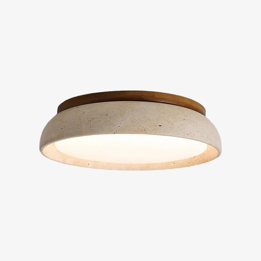 Plafonnier rond Torvella à disque sculptural - Éclairage naturel moderne pour chambre
