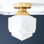 Load image into Gallery viewer, Geotower Glass Art Deco Ceiling Light - Glass Fixture - Elegant Home Lighting
