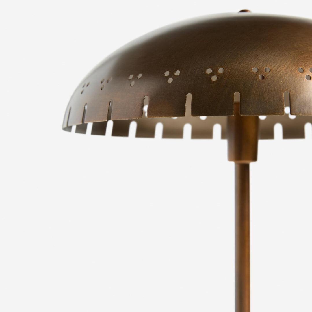Lustrona Perforierte Schirm Messing Schreibtischlampe – Modernes Vintage Akzentlicht