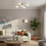 Cargar imagen en el visor de la galería, Lámpara de techo moderna Brimush con múltiples globos y luz suave difusa para entrada o sala de estar