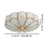 Afbeelding laden in galerijweergave, Cleo Vintage Bloemen Glazen Plafondlamp