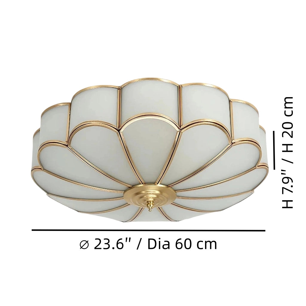 Cleo Vintage Bloemen Glazen Plafondlamp