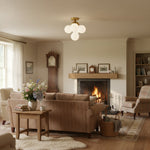 Load image into Gallery viewer, Glorica Glass Flush Mount Light - Globe Ceiling Fixture Modern
