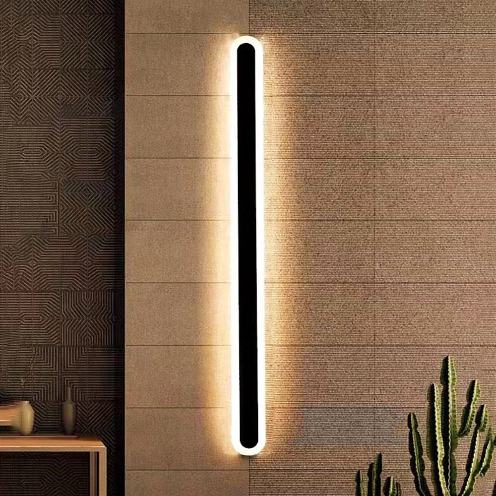 Luz de Pared Ovalada Metálica Minimalista Edge IP65 Impermeable para Exterior