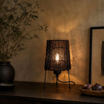 Cargar imagen en el visor de la Galería, Close view of glowing woven fiber shade texture