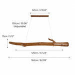 Carica l'immagine nella visualizzazione Galleria, Wood Color Resin Linear Branch Pendant Light