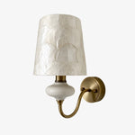 Bild in die Galerieansicht laden, Shellure Ceramic Seashell Wall Lamp - Elegant French Style Bedroom Accent Light