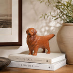 Carica l'immagine nella visualizzazione Galleria, Warm brown dog ornament styled on books
