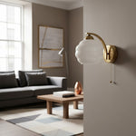 Load image into Gallery viewer, Curvona Bauhaus Milk Glass Wall Sconce - Minimalist Decor Upgrade
