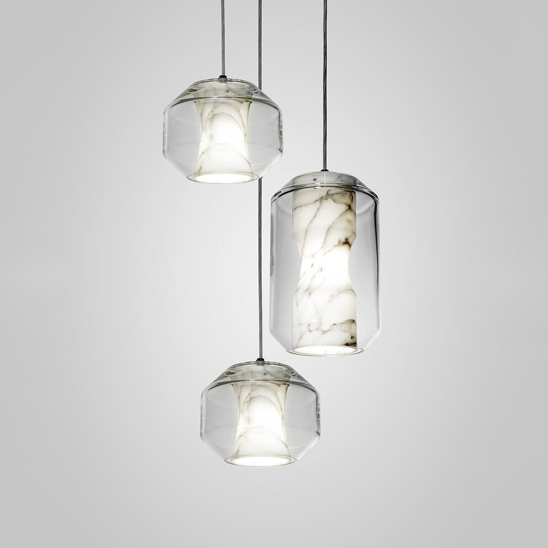 Glas Alabaster-Pendelleuchte