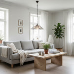 Afbeelding laden in galerijweergave, TF Astoria Tiffany Plafondhanglamp – Geometrisch Glasontwerp met Inkepingen voor Woonkamer