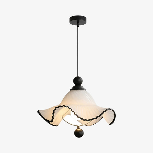 Lámpara colgante vintage francesa Cazelle con diseño de onda – Lámpara colgante ambiental suave para interiores