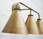 Load image into Gallery viewer, Korvi Iron Tapered Sconce Light - Wall Fixture in Black or Brass
