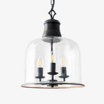 Cargar imagen en el visor de la Galería, Vintage Glass Metal Pendant Light