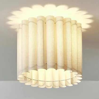 Lámpara Colgante con Pantalla de Lino Velura – Luz de Techo Moderna y de Transición para Comedores y Cocinas