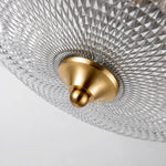 Bild in die Galerieansicht laden, Textured glass shade and brass cap detail