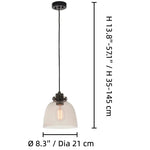 Afbeelding laden in galerijweergave, Readium getintelde glazen hanglamp - minimalistische koepelkap verstelbaar voor keukeneiland en eetkamer