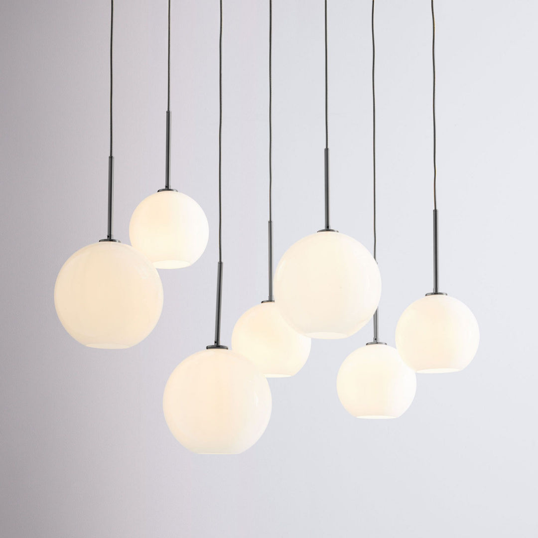 Selvion Elegant 7-Light Globe Chandelier – Glass Pendant Light