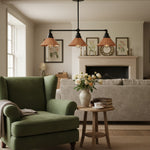 Load image into Gallery viewer, Conique Metal Hand-Aged Copper Chandelier - 3 Light Industrial Pendant - Island Lighting
