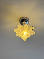 Load image into Gallery viewer, Art Deco Star Ceiling Lamp – Frosted Glass Fixture for Hallway &amp; Entryway – Astris Ceres
