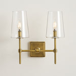 Load image into Gallery viewer, Derlina Multi-Head Candlestick Clear Glass Wall Lamp – Retro Metal Sconce

