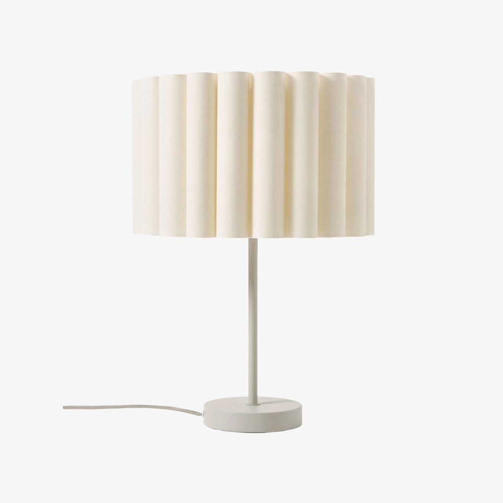 Velura Tafellamp - Beige Linnen Kap in Lichtbeige