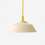 Carica l'immagine nella visualizzazione Galleria, Memphis pendant with ivory shade and yellow cord