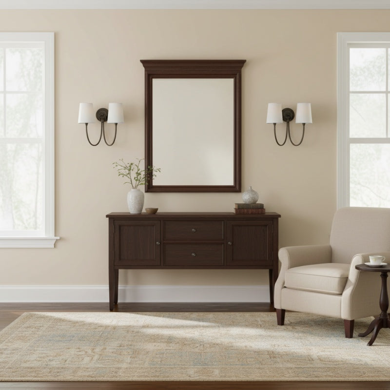 Aplique de Pared Doble Moderno Roven con Brazos Curvos y Pantallas de Tela – Iluminación de Acento Clásica para Dormitorio