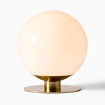 Load image into Gallery viewer, Rivolence Modern Table Lamp - Brass Finish White Glass Shade - Retro Style
